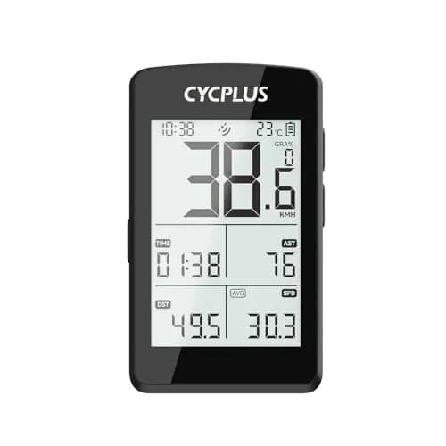 CYCPLUS GPS Ordenador para bicicleta, Ordenador de ciclismo ANT+ GPS con Bluetooth 5.0, pantalla LCD de 2,8 pulgadas, cuentakilómetros con más de 100 horas de duración de batería y retroiluminación