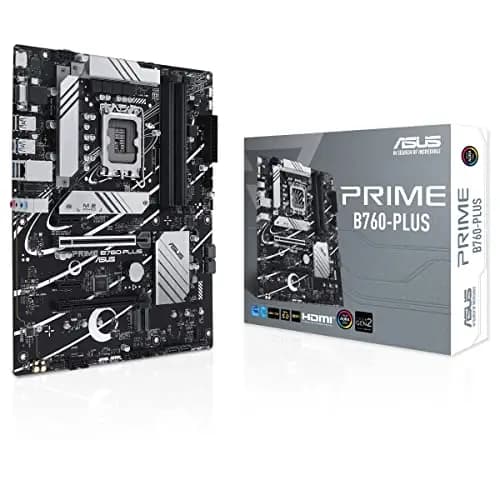 ASUS Prime B760-PLUS - Placa Base ATX Intel B760 (LGA 1700), PCIe 5.0, 3X PCIe 4.0 M.2, DDR5, 2.5Gb Ethernet, SATA 6 Gbps, USB 3.2 Gen 2x2 Tipo C, USB 3.2 Gen 1 Tipo C, Thunderbolt (USB), Aura Sync