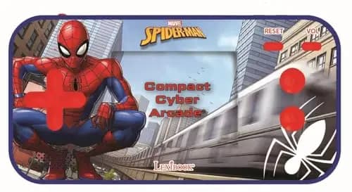 Lexibook Marvel Spider-Man Compact Cyber Arcade Consola de Juegos portátil, 150 Juegos, LCD, con Pilas, Azul, JL2367SPLXB