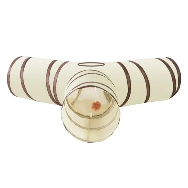 Túnel Grande para Gatos - Tubo de Juego 3 Vías con Agujero de Observación y Bola - Plegable Juguetes Interactivos para Ejercicio Interior Mascotas Pequeñas Conejos Juego Descanso