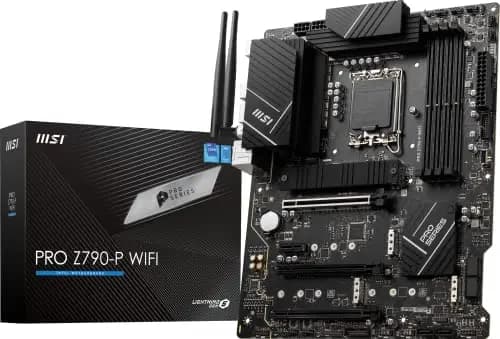 MSI Pro Z790-P WiFi ProSeries - Placa Base (soporta procesadores Intel de 12ª/13ª generación, LGA 1700, DDR5, PCIe 5.0, M.2, LAN de 2.5 Gbps, USB 3.2 Gen2, Wi-Fi 6E, ATX)