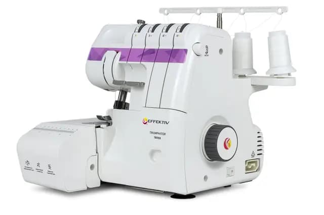EFFEKTIV - Remalladora Overlock 1800X | Enhebrado Automático | 2/3/4 Hilo con Diferencial | Marco de Metal Completo | 120W de Potencia | 1350 Puntadas/Minuto | 20 Puntadas | Plataforma de Manga