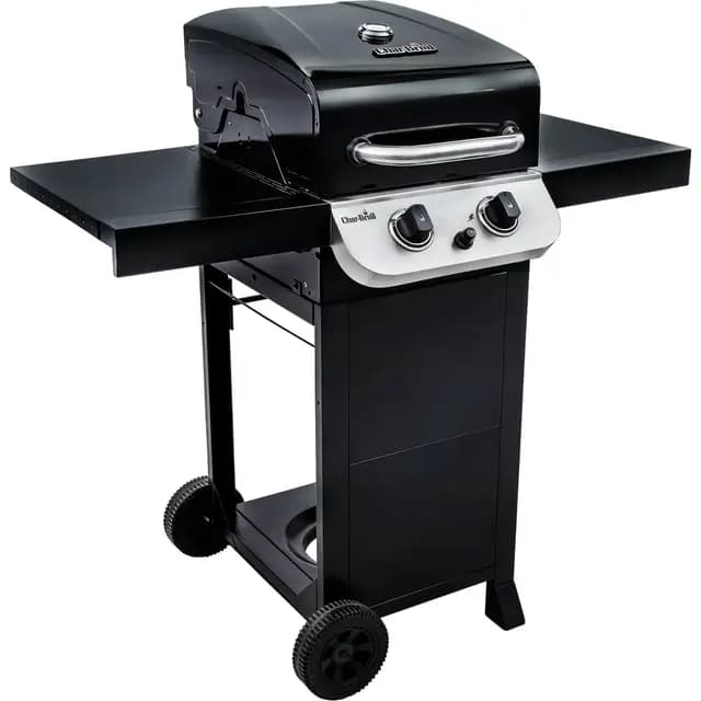 Char-Broil Barbacoa de Gas Convective 210 B - Barbacoa a gas con 2 quemadores de acero inoxidable, rejillas de hierro fundido - Ideal para cocinar al aire libre, jardín y patio
