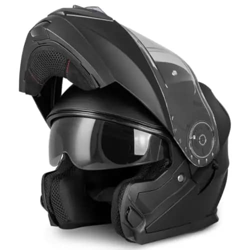 VINZ Busan Casco Modular con Visera Solar | Casco Moto & Scooter & Ciclomotor | ECE 22.06 Homologado | En Tamaño XS - XXL | para Hombre y Mujer