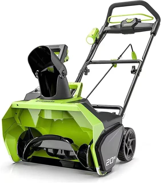 Greenworks GD40ST Quitanieves Monoetapa de Batería con Motor sin Escobillas, Camino Despejado 51 cm, Profundidad Despejada 30 cm, 1900 rpm, 180 ° Tolva Girable SIN Batería de 40V y Cargador