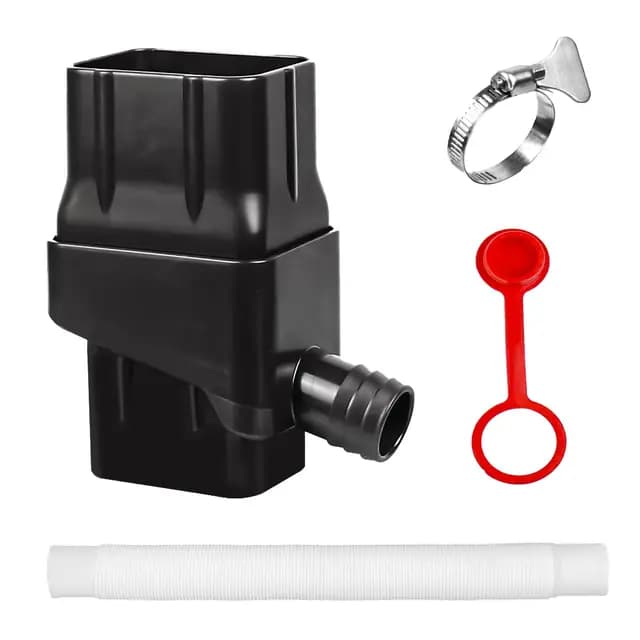 Colector de Agua de Lluvia, Recuperador de Agua de Lluvia Rectangular con Tubo Pet Sistema de Recolección de Agua de Lluvia Cuadradas, Desviador de Recolección Eficiente para Bajantes Estándar