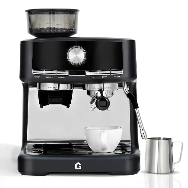 Garvee Cafetera Espresso Semiautomática con Molinillo Integrado