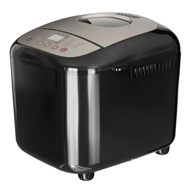 BLACK+DECKER BXBM600E - Panificadora | 600W | Capacidad 500g, 750g y 1kg | 17 Programas para Pan, Yogur, Bizcochos y Mermeladas | Programable 15h | Cubeta Extraíble