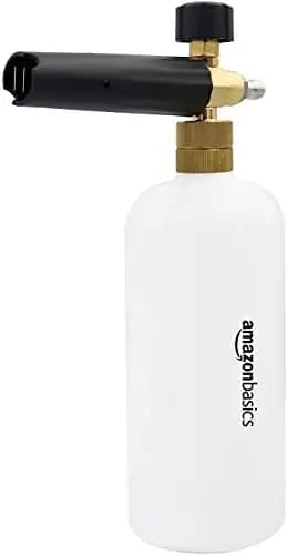 Amazon Basics Cañón de espuma con conector rápido de 0,6 cm para lavadora a presión, 1 litro