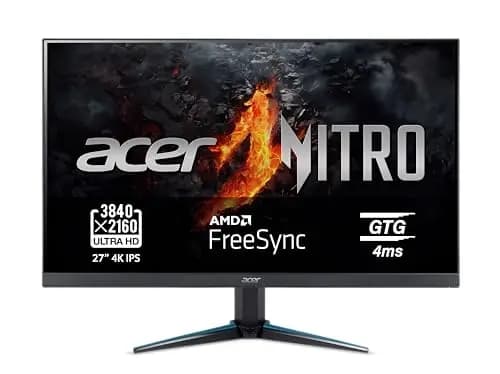 acer Nitro VG270K L - Monitor Gaming 27" 4K UHD IPS (68,6 cm, 3840x2160, 16:9, 350 Nits, Tiempo de Respuesta 4ms VRB, HDR10, HDMI 2.0/DP 1.2) Monitor PC Gaming, Color Negro