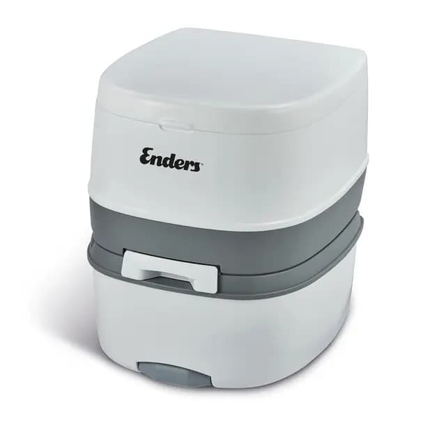 Enders Aseo WC SUPREME inodoro portatil para camping, Water quimico portatil con altura de asiento comfortable, indicador de nível, wc portatil caravana superficie lisa, 38 x44,5 x 44 cm #4999