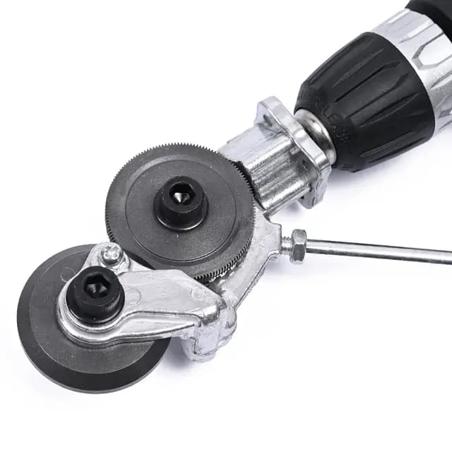 Tijeras de chapa eléctrica Nibbler,Cortador de chapa para destornillador inalámbrico Hoja trapezoidal cortador eléctrico de placas de taladro, cobre, aluminio