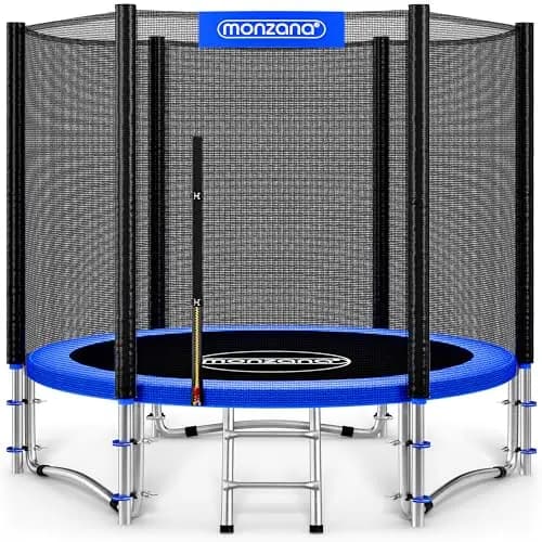 Monzana® Trampolin Ø 183/244/305/366/427cm Cama Elástica Jardín Red Seguridad Protectores Bordes Escalera Set Completo