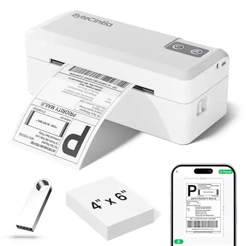 Impresora de Etiquetas térmica Bluetooth 4x6, Impresora Etiquetas Envio, Ideal para pequeños Negocios y Doméstico, Compatible con iOS, Android, Windows, DHL y UPS,F9