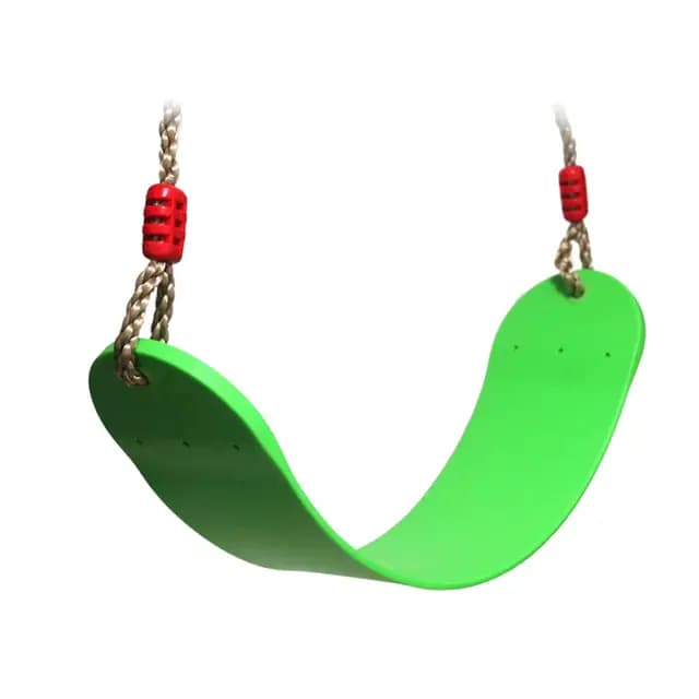 EXTSUD Columpio Jardin Exterior, Columpio elástico niños máxima150 kg EVA U-Swing Tabla Asiento balancín Panel para niños, Verde