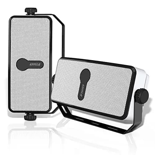 Inwa Altavoz Bluetooth Pared, IPX5, Sincronización de 100 Altavoces, Conexión Teléfono Móvil, Echo Dot, Adecuado para Interior/Bajo el Alero/Garaje (2 Altavoces, 20W, Sync Speaker)