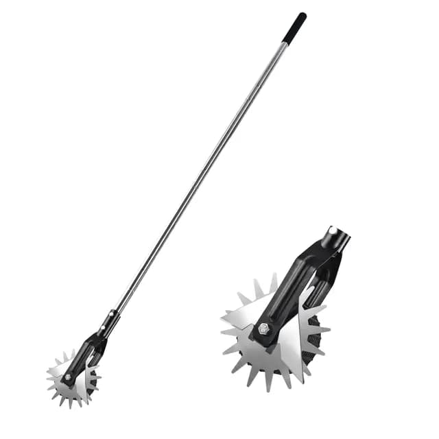 BARAYSTUS Cortador de Bordes de Césped Manual para Aceras Con Rueda y Hoja Rotativa, 148 cm