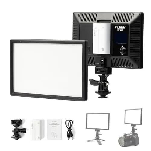 VILTROX L116T 5600K / 3300K Panel de luz LED Kit de luz de video regulable para cámara DSLR