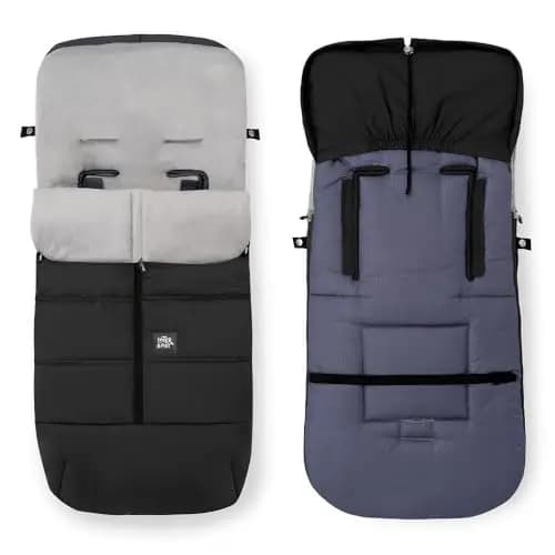 Saco Silla Paseo Universal Interbaby | Saco Bebe Invierno Suave, Cálido, Afelpado | Saco Carro Bebe Invierno Desmontable, Doble Apertura, Lavado Fácil, Materiales Antialérgicos