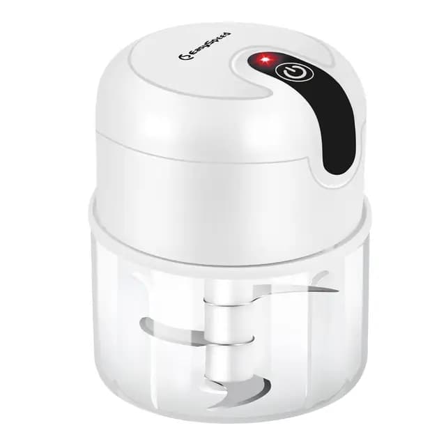 Picadora Electrica, Mini Picador Eléctrico de Alimentos,Recargable USB Type-C, Capacidad 250 mL, 2 Cuchillas Acero Inoxidable, Portatil Batidora Trituradora Utilizado Para Cebolla, Ajo, Carne, Vegetal