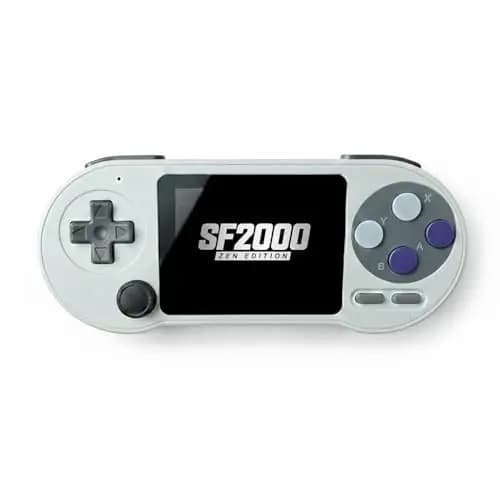 Genérico Consola retro SF2000 edition Zen - Portátil y compatible con +6.000 juegos, pantalla de 3″ IPS, r36s, Español/Ingles/Portugues con bateria recargable, altavoz, Gris Retro