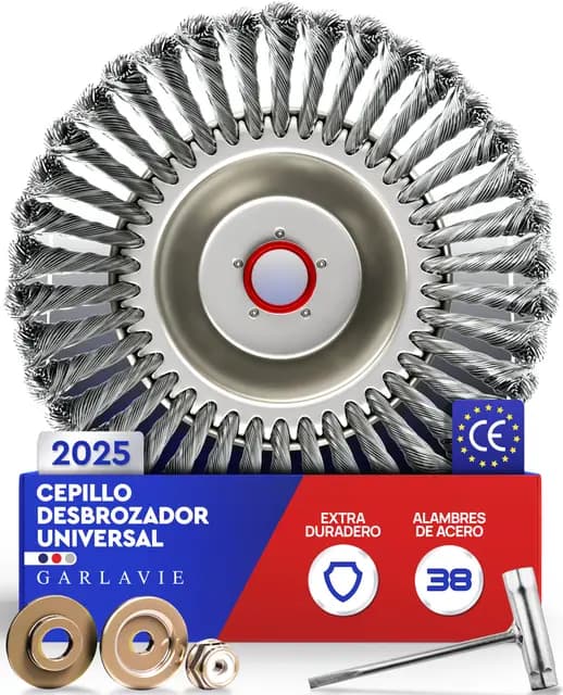 Cepillo para Desbrozadora de 24,5 mm - Cepillo Alambre Eliminar Musgo y Maleza