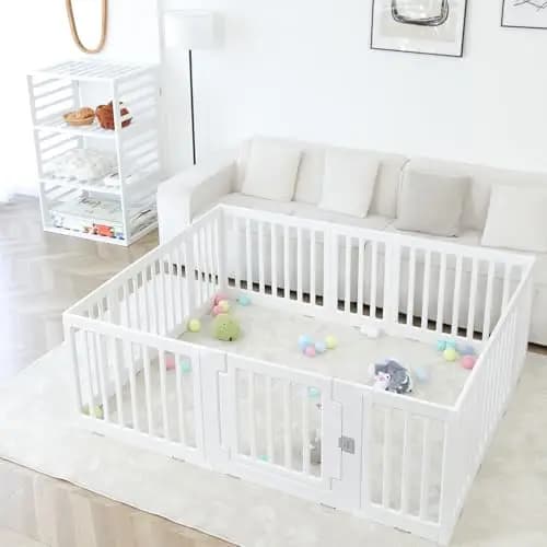 Gupamiga Parque Infantil Bebe 150 x 180 cm, Corralito para Niños y Niñas, Parque de Juegos para Bebe PLP-WL071-12