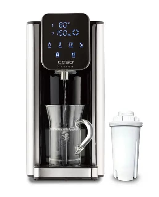 CASO HW 660 - dispensador de agua caliente 2,7L - hervidor de agua electrico - Agua caliente en segundos - temperatura 40°C a 100°C - 7 cantidades de salida - Filtro Antical y Anti Impurezas