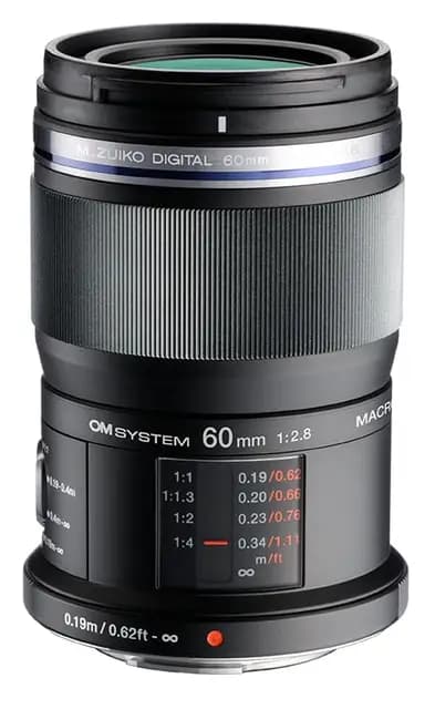 OM SYSTEM M.Zuiko Digital ED 60mm F2.8 Objetivo Macro,óptica Micro Four Thirds, Resistente al Polvo y a Las Salpicaduras, fotografía de Naturaleza,Retratos,para Todas Las cámaras MFT
