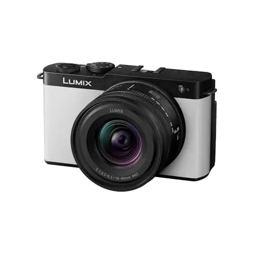 Panasonic Lumix DC-S9NE-W Cámara para Vlog con Fotograma Completo y Puerta Abierta sin Espejo, 24,2 MP, Vídeo 6K/4K, PDAF de 779 Puntos, WiFi 5 GHz, Blanco, con S-R1840 18-40mm S Lente De Cámara