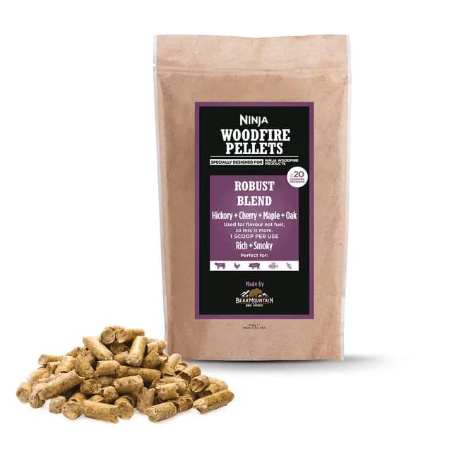 Ninja Woodfire pellets Mezcla intensa 900 g, pellet oficial para su uso con la Parrilla exterior Ninja