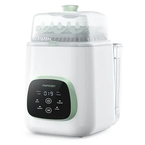 Momcozy KleanPal Pro Limpiador de Biberones, Esterilizador y Secador 3 en 1, Máquina Automática para Biberones, Tetinas, Piezas de Sacaleches y Accesorios del Bebé, Modo Rápido de 19 min