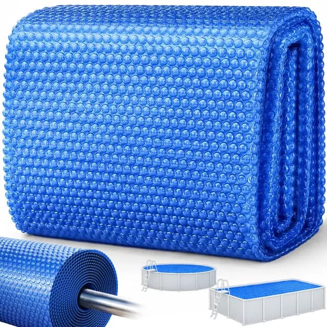 tillvex Cobertor Solar para Piscinas Rectangular 800x400 cm | Espesor de 120 µm |Se Puede Cortar a Medida | Calefacción para el Calentamiento del Agua