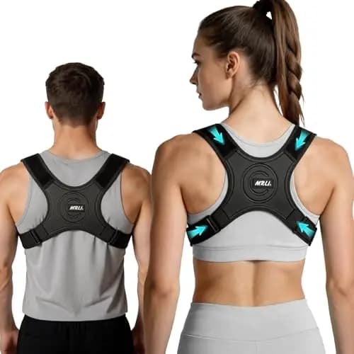 MRLI Corrector Postura Espalda para Mujer: Unisex Corrector de Espalda Recta Soporte Ajustable para Espalda y Hombros – Alivia Dolor de Espalda, Mejora la Postura Corregir los Hombros Caídos (Large)