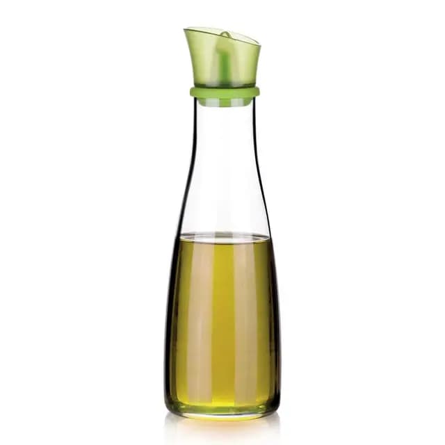 Tescoma - Aceitera de Vidrio Borosilicato con Vertedor de Silicona - 500 ml - Ideal para Aceite, Vinagre y Salsas - Apta para Lavavajillas - Dosificador para Cocina y Mesa