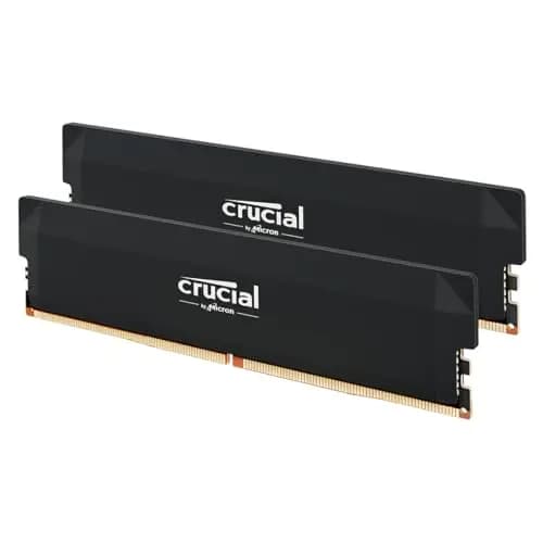 Crucial Pro RAM DDR5 64GB (2x32GB) 6000MHz CL40, Overclocking Gaming, Intel XMP 3.0 / AMD Expo, PC Memoria, Negro - CP2K32G60C40U5B