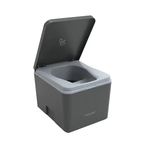 TRELINO EVO S, 39 x 33 x 29,6 cm, baño seco con Separador, WC portátil para Camping y Uso al Aire Libre, Inodoro seco para Furgonetas y autocaravanas, sin Agua ni Productos químicos