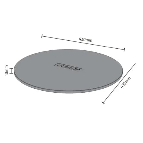 Cozze® Piedra para pizza de 42,5 x 1,0 cm de diámetro de 42,5 x 1,0 cm – Piedra para pizza para hornos de pizza y barbacoa – Crujiente pizza casa – Ideal para hornos de pizza giratorios – perfecto