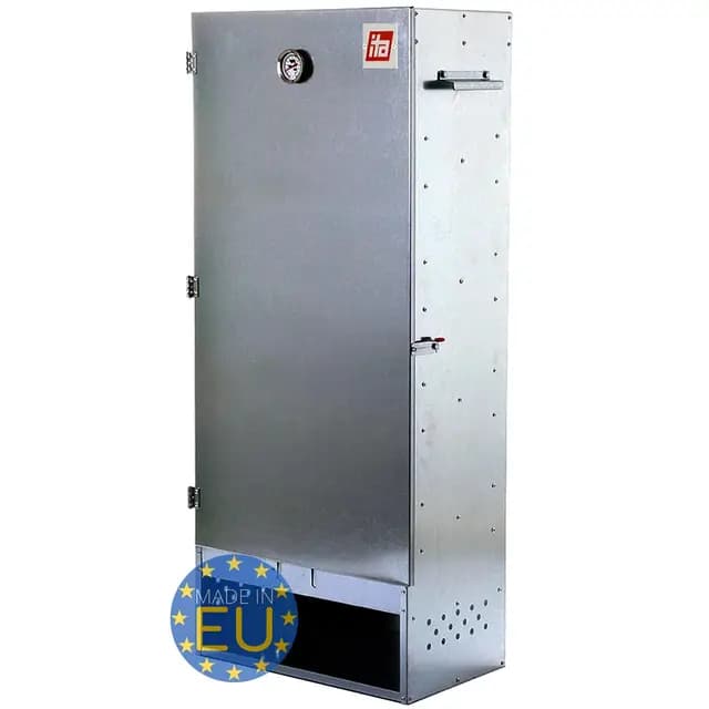 ITA Ahumador 7003 111x29x47 cm - Ahumadero premium con termómetro y accesorios - Metal galvanizado, Resistente a la corrosión, Duradero - Horno para ahumar carne, pescado, salchichas