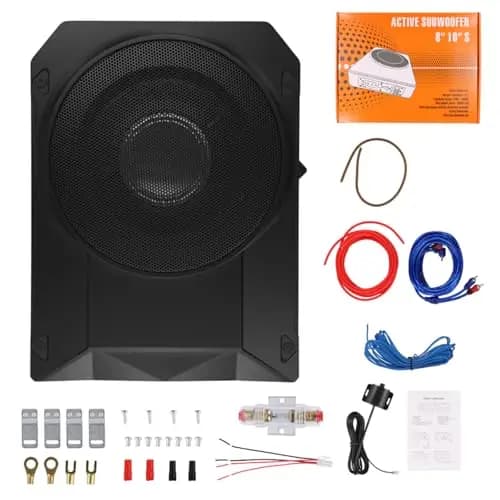Subwoofer automático Ultrafino, Adecuado para sedanes/Camiones, con Amplificador Integrado, montable bajo los Asientos, Potencia máxima 1000 W, subwoofer Compacto de 10 Pulgadas.