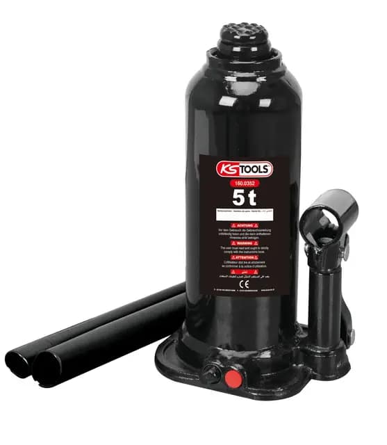 KS Tools 160.0352 Gato hidraulico de botella, 5 t