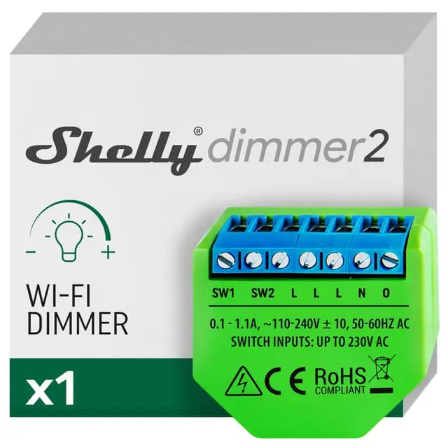 shelly dimmer 2 módulo regulador wi-fi