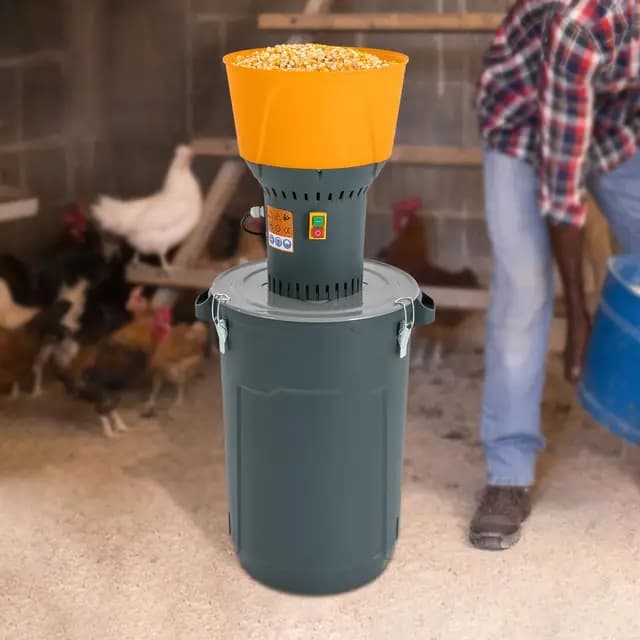 Molino de cereales eléctrico de 1300 W, 60 L, gran capacidad, 5 tamices intercambiables (2 – 8 mm) - Trituradora de granos para maíz, trigo, avena, pimienta - para uso doméstico y semiprofesional