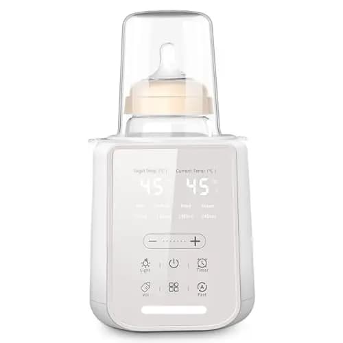 Calienta Biberones Portátil 8-en-1 – Calentador de Biberones con Esterilizador, Función Descongelado, Luz Nocturna, Temporizador – Para Casa y Coche
