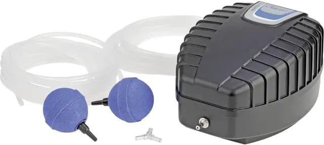 OASE 57063 Aireador de estanque AquaOxy 500 adecuado para estanques de hasta 5 m³ o con gran cantidad de peces, suministro eficaz de oxígeno para el estanque, enriquecimiento de oxígeno, bomba aireadora, cuidado del estanque