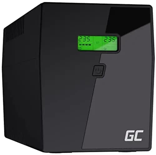 Green Cell® SAI Sistema de alimentación ininterrumpida UPS Potencia 1500VA (900W) 230V Fuente de alimentación Continua Line Interactive senoidal AVR USB/RJ45 4X Schuko IEC LCD 1000-1999VA
