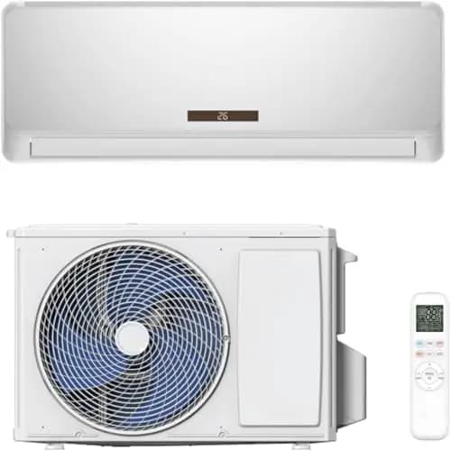 GYMAX Aire Acondicionado Split, Equipo con Función de Calefacción, WiFi y App, Equipo Split Silencioso con Refrigerante R32 y Material de Montaje (12000BTU)