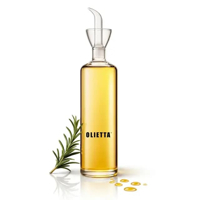 Olietta - Aceitera antigoteo tipo botella de cristal a prueba de fugas 500ml / 0,5 litros - Aceitera de cristal ideal para verter y rociar aceite de oliva, vinagre, etc. - Fácil de limpiar
