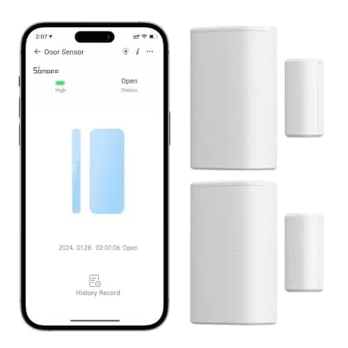 SONOFF Sensor Zigbee Puerta Ventana SNZB-04P 2pcs, Sensor de Alarma de Seguridad,Escena Local Inteligente,Requiere Zigbee Hub(Se Vende por Separado),Compatible con Alexa, Google Home.