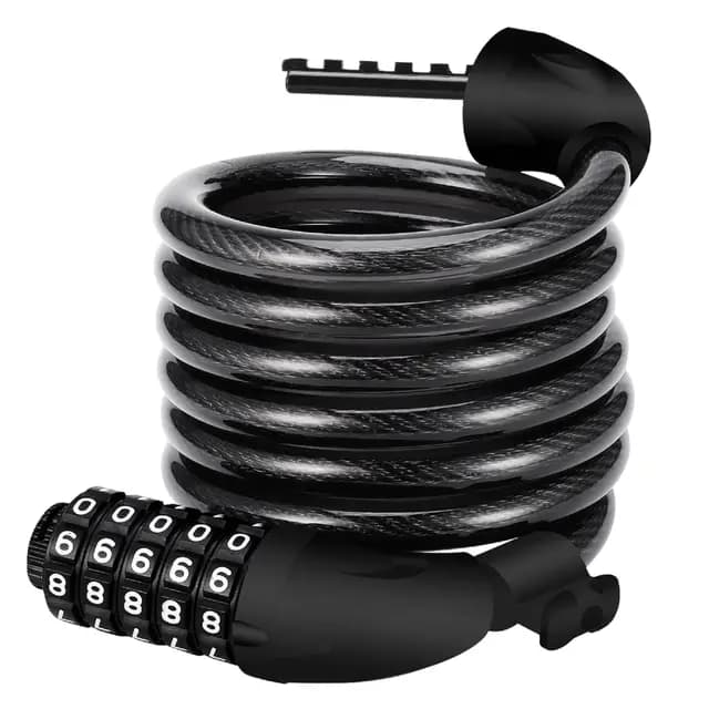 REHKITTZ Candado Bicicleta Cadena Bici Combinacion 5 Dígitos 120cm/12mm Largo Candados Antirrobo Bicicletas Seguridad para MTB Patinete Carretilla